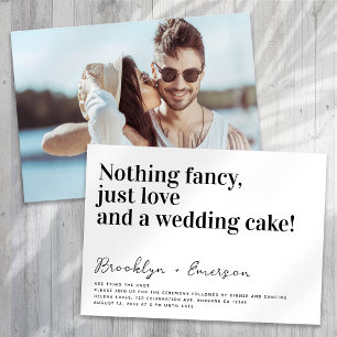 Funny Typografi Ingenting Finare Photo Bröllop Inbjudningar