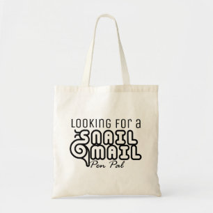 Funny Typografi Snigel Mail Pen Pal Ad Tygkasse