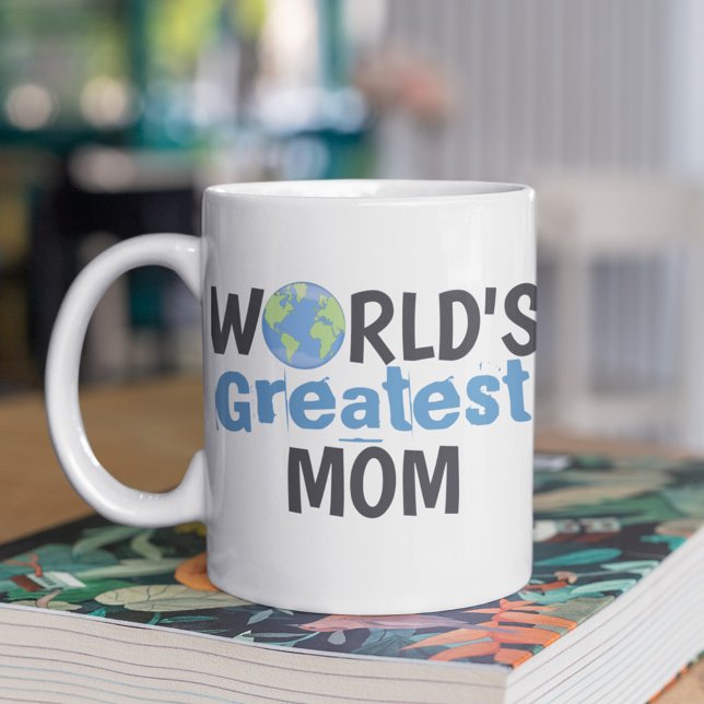 Funny Typografi World Greatest Mamma Kaffemugg (World's greatest Mom mug.)