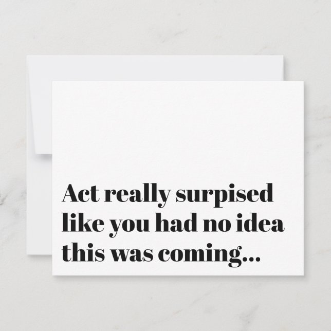 Funny Typography Act Surprisad Bridesmaid Frieri Inbjudningar (Framsida)