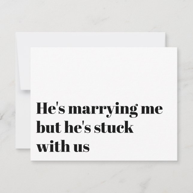 Funny Typography Bridesmaid Frieri Inbjudningar (Framsida)