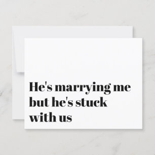 Funny Typography Bridesmaid Frieri Inbjudningar