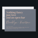 Funny Typography Bröllop Inbjudningar<br><div class="desc">Inbjudan vänner och familj att gå med dig för bröllop firande med den här roliga bröllopsinbjudan. Texten lyder "Inget finare bara kärlek och ett öppet pub"</div>