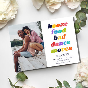 Funny Typography Photo Bröllop spara datum Spara Datumet