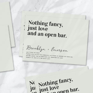 Funny Typography Sage Grönt Bröllop Inbjudningar