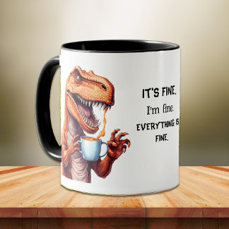 Funny Tyrannosaurus Rex Dino Jag är Bra Office Mugg