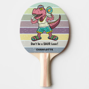Funny Tyrannosaurus Rex Rosa T-Rex Retro Anpassnin Pingisracket