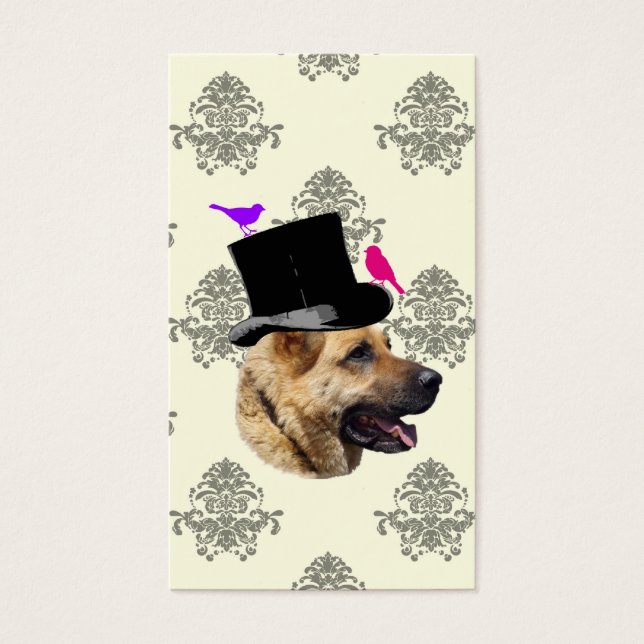 Funny tysk hund för herde visitkort (Framsidan)