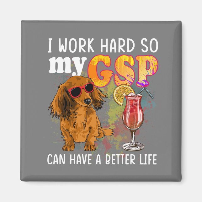 Funny tysk kortfristig pekare, GSP Älskare Magnet (Framsidan)