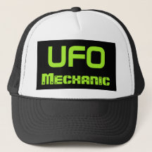 Funny UFO Alien Manar Mechanic Hat Gift