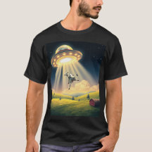 Funny UFO Cow Abduction T-Shirt