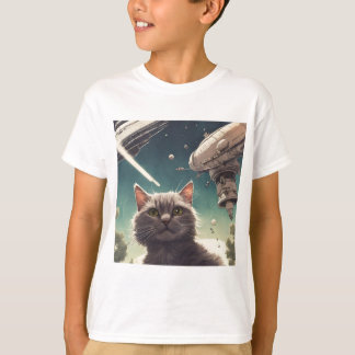Funny UFO-katt T Shirt