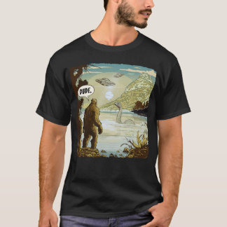 Funny UFO:s Bigfoot Sasquatch Introvert Loch Ness T Shirt