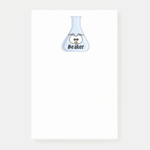 Funny Uggla Beaker Tecknad Science Illustration Ar Post-it Block