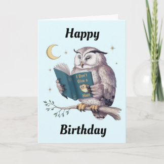 Funny Uggla Birthday Kort