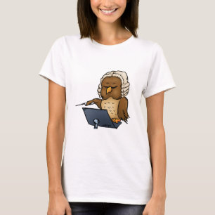 Funny Uggla Conductor Tecknad Tee Shirt