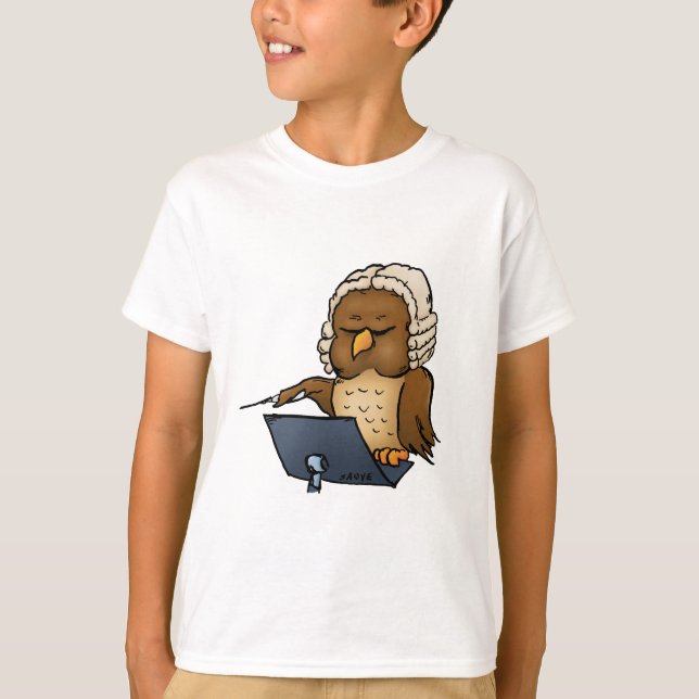 Funny Uggla Conductor Tecknad Tröja (Framsida)