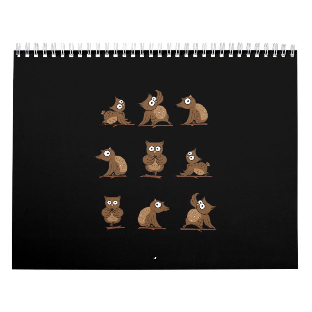Funny Uggla Emotion Mönster Kalender (Omslag)