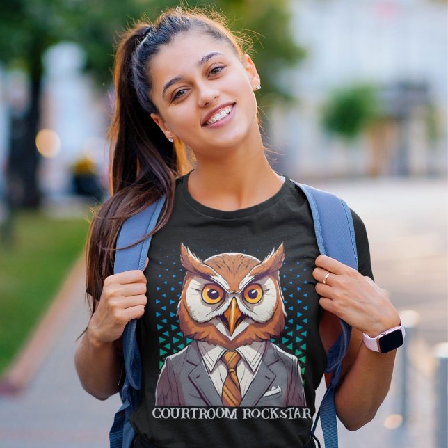 Funny Uggla-gåvor för Juridisk verkställighet i St T Shirt (Funny Owl Gifts for Law Student Lawyer Enforcement)