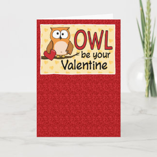 Funny Uggla Kärlek You Valentine Day Helgkort
