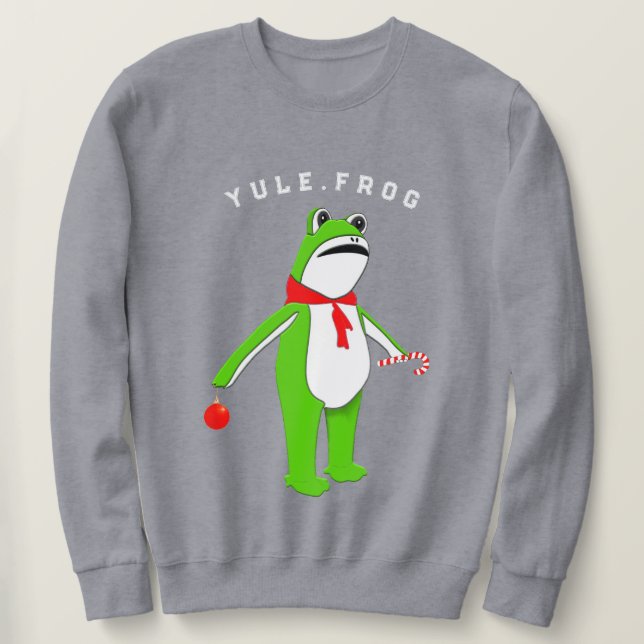 Funny Ugly Christmas Lång Ärmad Tröja (Design framsida)