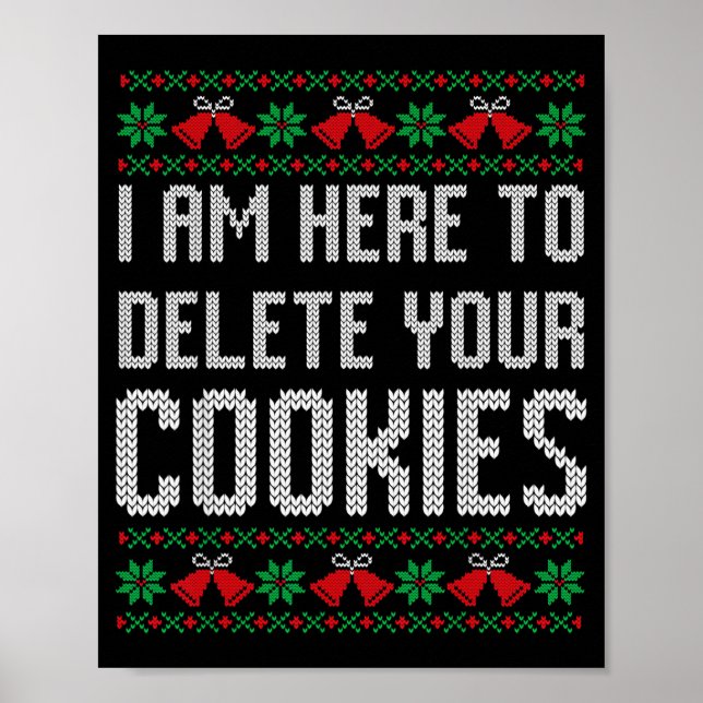 Funny Ugly Christmas Sweater Computer Geek Christm Poster (Framsidan)