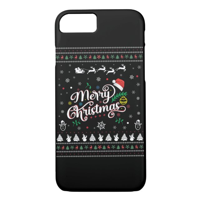 Funny Ugly God jul Case-Mate iPhone Skal (Baksida)