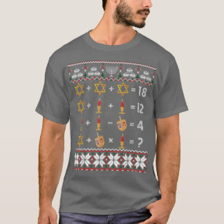 Funny Ugly Hanukkah Jewish Math Teacher Mathemati T Shirt