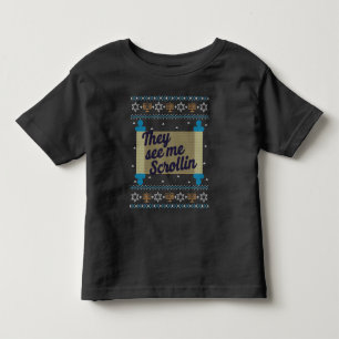 Funny Ugly Hanukkah Se mig Scrollin Tee