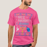 Funny Ugly Hanukkah Sweater Chanukah Jew Nice Naug T Shirt<br><div class="desc">Funny Ugly Hanukkah Sweater Chanukah Jew Nice Naughty Jewish .</div>