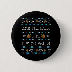 Funny Ugly Hanukkah Sweater Deck Halls Matzo Knapp