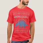 Funny Ugly Hanukkah Sweater Dinosaur Menorah Dino T Shirt<br><div class="desc">Funny Ugly Hanukkah Sweater Dinosaur Menorah Dino .</div>