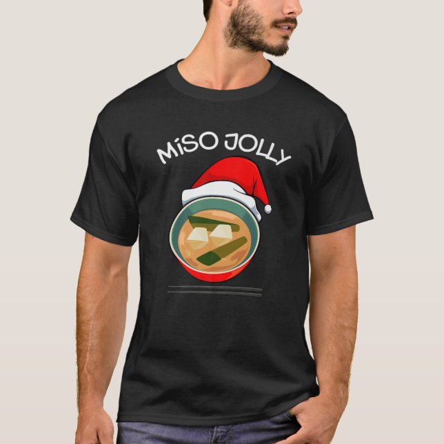 Funny Ugly Julafton jul Foodie Miso Jolly Japane T Shirt (Framsida)