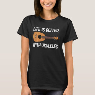 Funny Ukulele För manar Women Hawaiian Instrument T Shirt