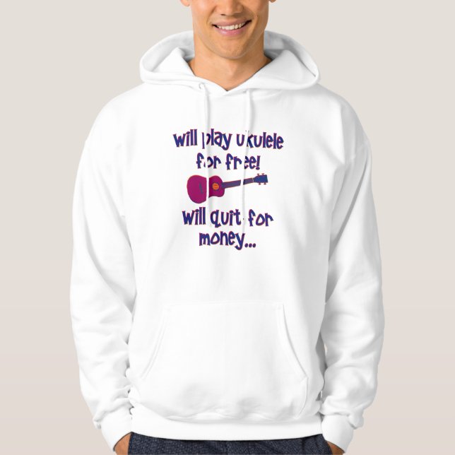 Funny Ukulele Hoodie (Framsida)