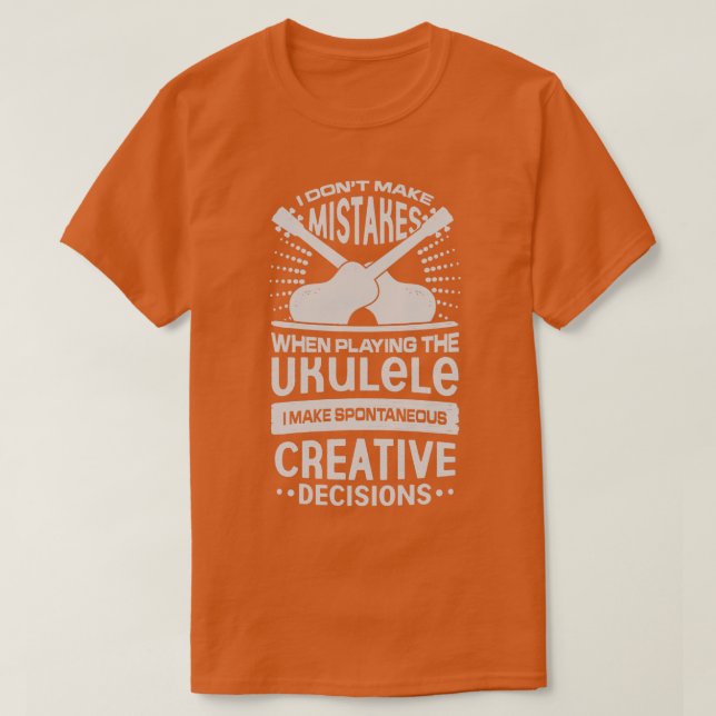 Funny Ukulele Player Gift T Shirt (Design framsida)