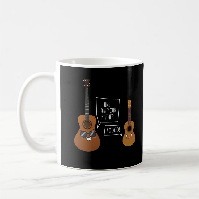 Funny Ukulele Player Guitar Music Humor Kaffemugg (Vänster)