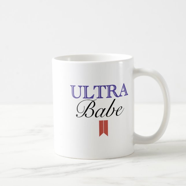 Funny Ultra Babe Funny Patriotic Quote  Kaffemugg (Höger)
