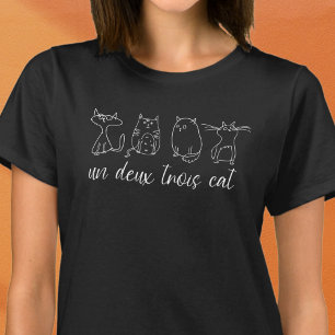 Funny Un Deux Trois Cat Lover T Shirt