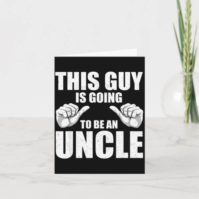 Funny Uncle Design For Uncle Men First Time Uncle  Kort (Framsida)