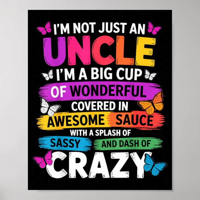 Funny Uncle Quote Sy Cool Uncle Men  Poster (Framsidan)