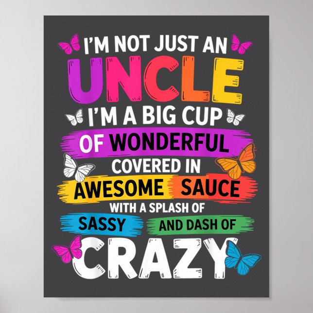 Funny Uncle Quote Sy Cool Uncle Men  Poster (Framsidan)