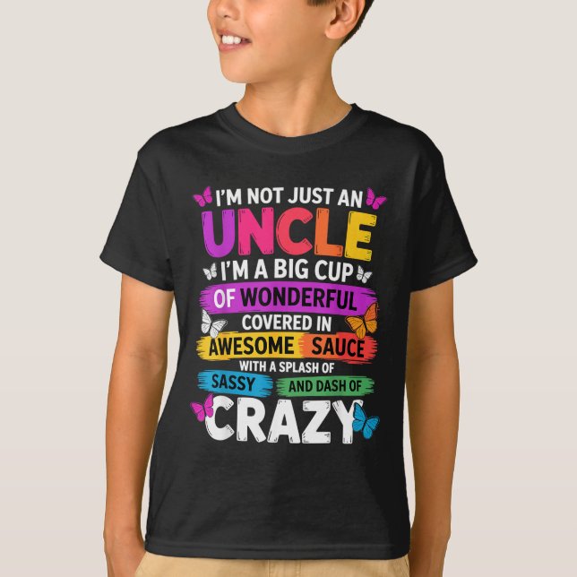 Funny Uncle Quote Sy Cool Uncle Men  T Shirt (Framsida)