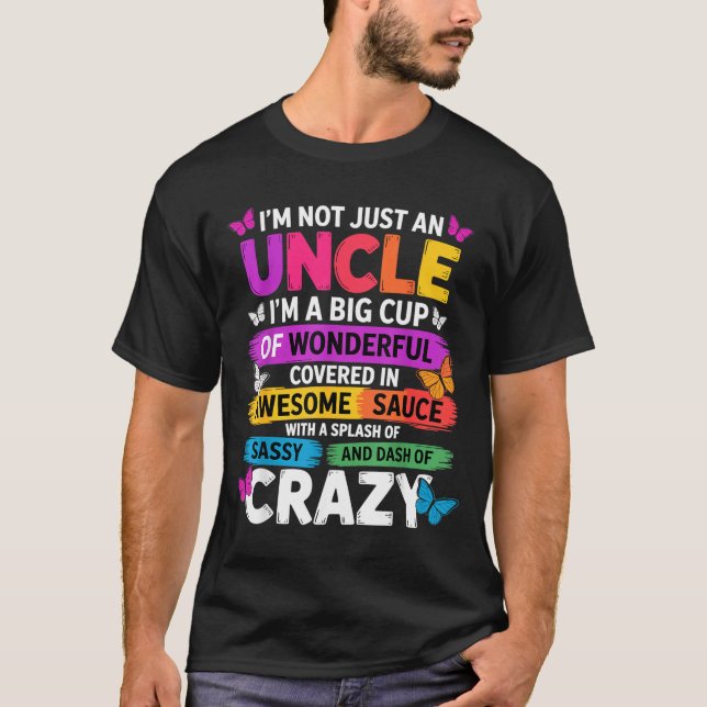 Funny Uncle Quote Sy Cool Uncle Men  T Shirt (Framsida)