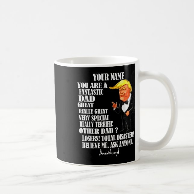Funny Underbar Pappa Donald Trump Fars dag Gift Te Kaffemugg (Höger)