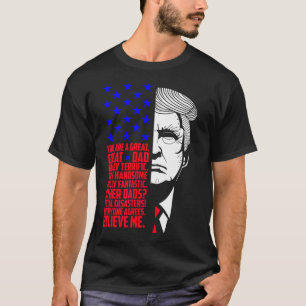 Funny Underbar Pappa Donald Trump Fars dag Gift Te T Shirt