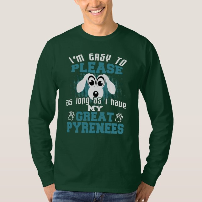Funny Underbar Pyrenees Hundägare Tee Shirt (Framsida)