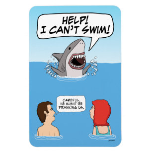 Funny Underbar Shark Lurass Swimmers Magnet