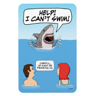 Funny Underbar Shark Lurass Swimmers Magnet