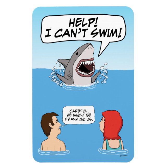 Funny Underbar Shark Lurass Swimmers Magnet (Vertikal)